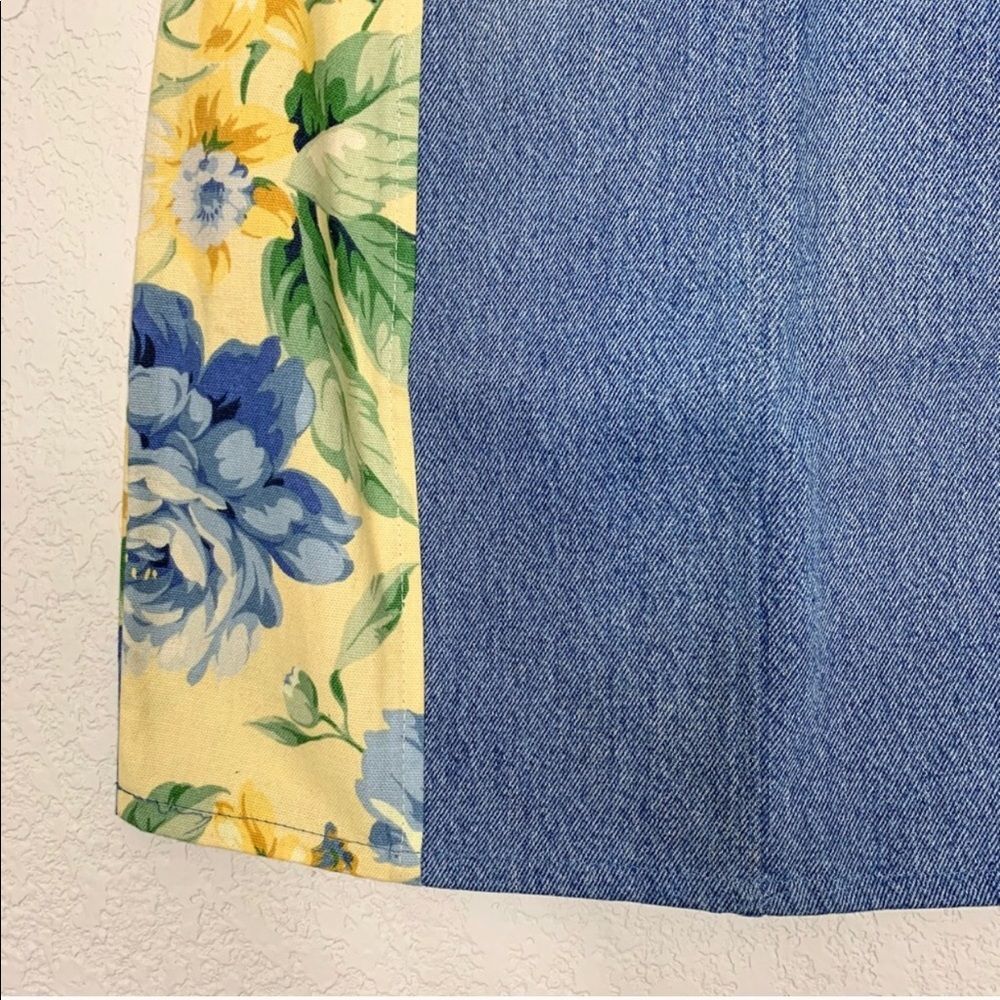 BNWT Urban Outfitters Renewal Denim Floral Skirt - Picture 5 of 8